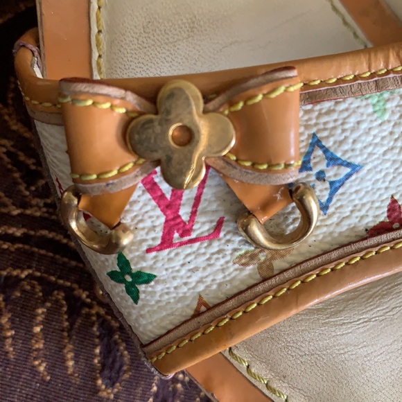 Authentic Louis Vuitton white multicolor mules - Picture 16 of 16